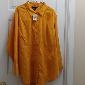 Ashley Stewart Long Sleeve Cotton dress Shirt 24